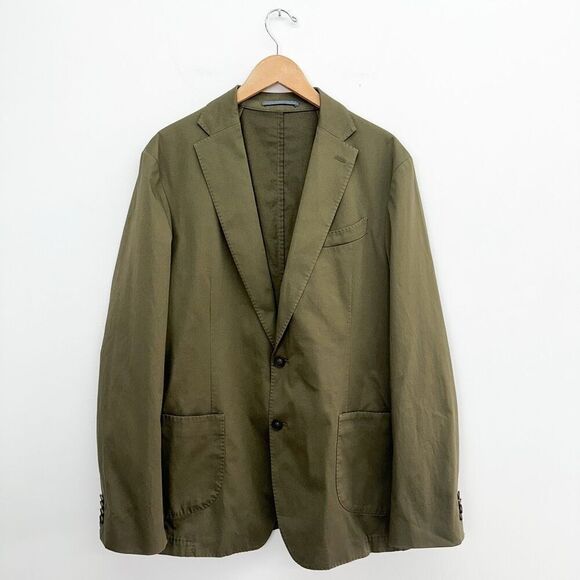 Moss 1851 Men’s Organic Cotton Blend Olive Green Tailored Ankle Pant Suit DIFFER